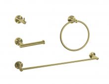 Elegant HWB-11S4BGD - Bathroom hardware set 24"x2.8"+6.2"x3.5"+2.6"x1.6"+7" brushed gold