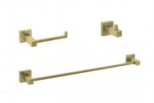 Elegant HWB-12S3HBGD - Bathroom hardware set 24"x2.7+6.6"x3.1"+2.7"x2.2" brushed gold
