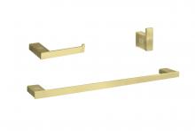 Elegant HWB-13S3HBGD - Bathroom hardware set 24"x2.9"+7"x2.9"+2.2"x1.5" brushed gold