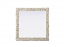 Elegant MR4A3636LN - Jute Rope Mirror 36"x36'' Linen White