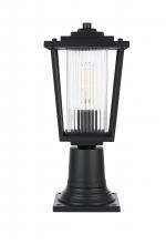 Elegant OD305P16BK - Outdoor Pole Light L6.5" H15.5" E6.6" L1 Black