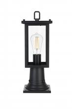 Elegant OD324P16BK - Outdoor Pole Light L6" W6" H16" L1 Black