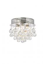 Elegant V2006F13C/RC - Galaxy 3 light Chrome Flush Mount Clear Royal Cut Crystal