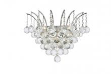 Elegant V8031W16C/RC - Victoria 3 light Chrome Wall Sconce Clear Royal Cut Crystal