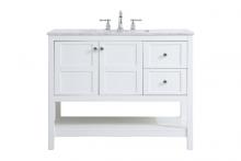 Elegant VF16542WH - 42 inch Single Bathroom Vanity in White