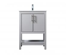Elegant VF26624GR - Vanity Cabinet 2Dr W24''xD19''xH34" Grey