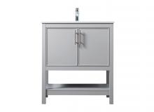 Elegant VF26630GR - Vanity Cabinet 2Dr W30"x D19"x H34" Grey
