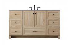 Elegant VF2860MW - Vanity Cabinet 7Dw 2Dr 60"x19"x34" Mango Wood