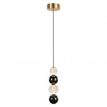 Alora Lighting PD321815NB - Onyx 5-in Natural Brass LED Pendant