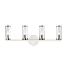 Alora Lighting WV309044PNCG - Revolve Clear Glass/Polished Nickel 4 Lights Wall/Vanity