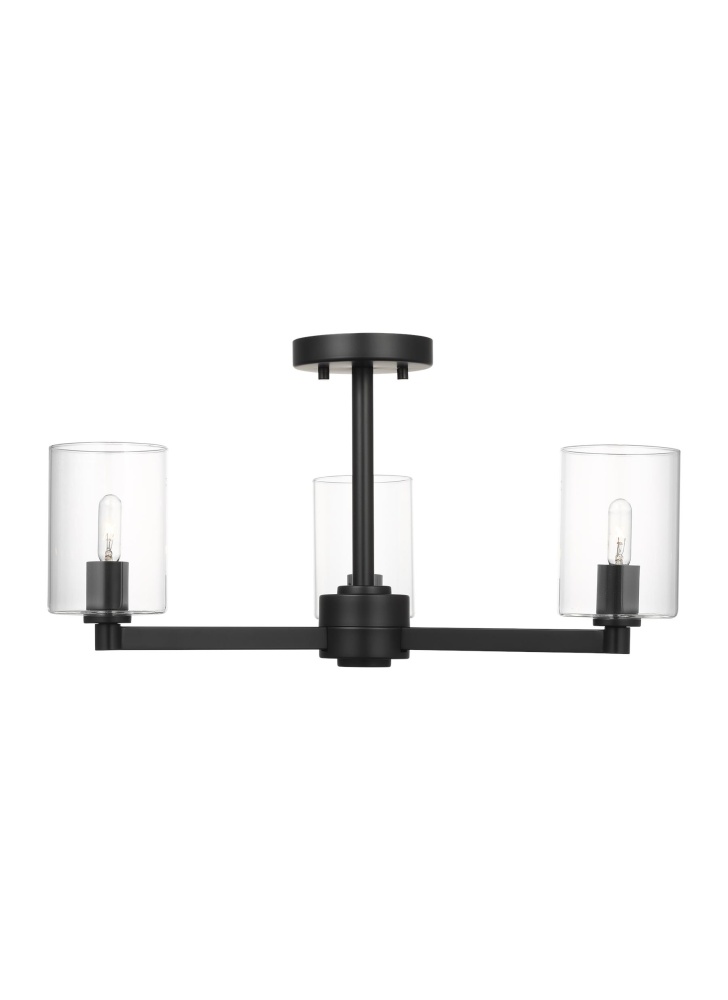 Fullton Three Light Semi-Flush Mount
