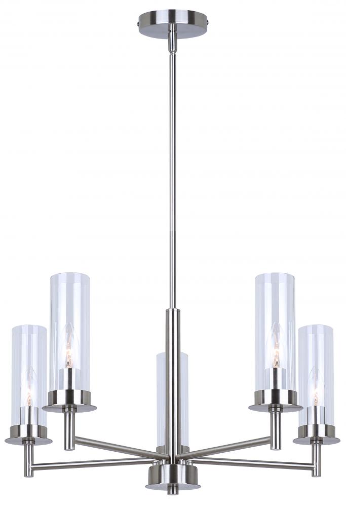 Benson 5 Light Brushed Nickel Pendant