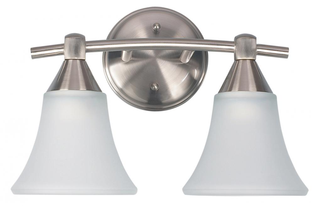 Grace 2 Light Vanity, Pewter Finish