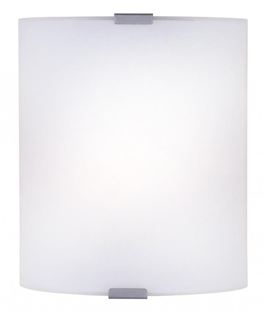Modern 1 Light Wall Sconce, Grey with Flat Opal Glass, Floating Wall Light for Ambient