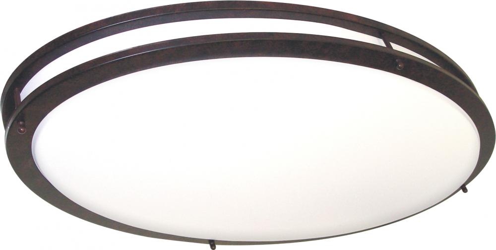 Glamour - 2 Light CFL - 32&#34; Oval - Flush Mount - (2) 36W Fluorescent