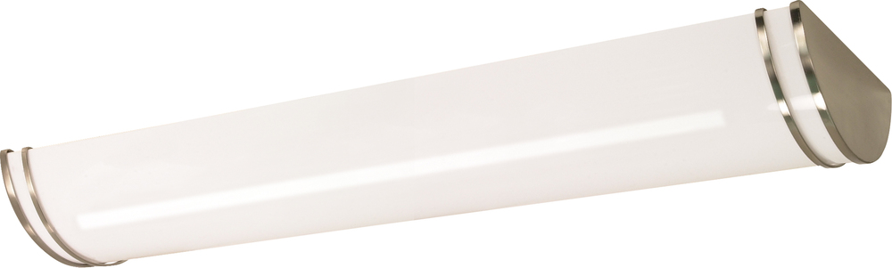 Glamour LED - 50&#34; - Linear Flush with White Acrylic Lens - Brushed Nickel Finish