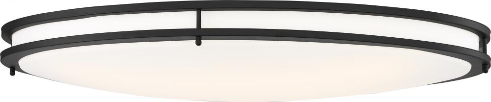 Glamour LED - 32&#34; - Oval Flush with White Acrylic Lens - Black Finish