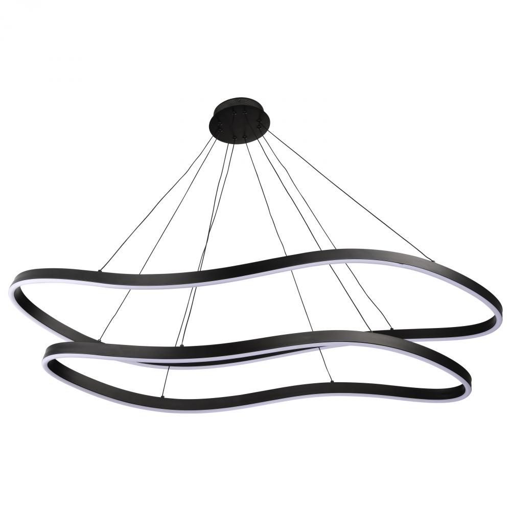 Sylas; 48 Inch LED Pendant; Matte Black Finish