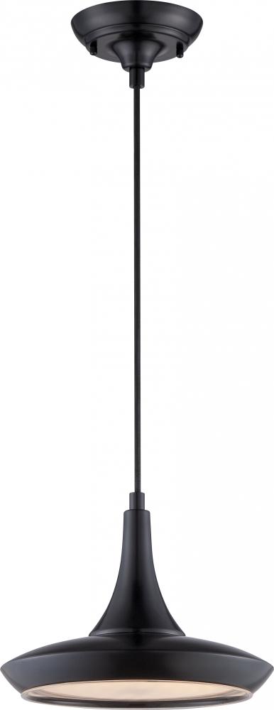 Fantom - LED Pendant with Rayon Cord - Black Finish