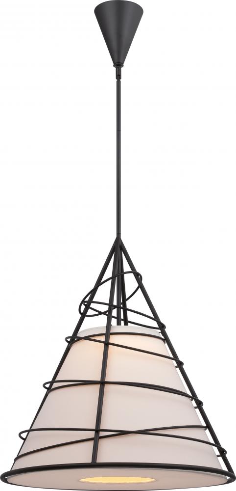 Toro - LED Cone Pendant with Jute Fabric Shade