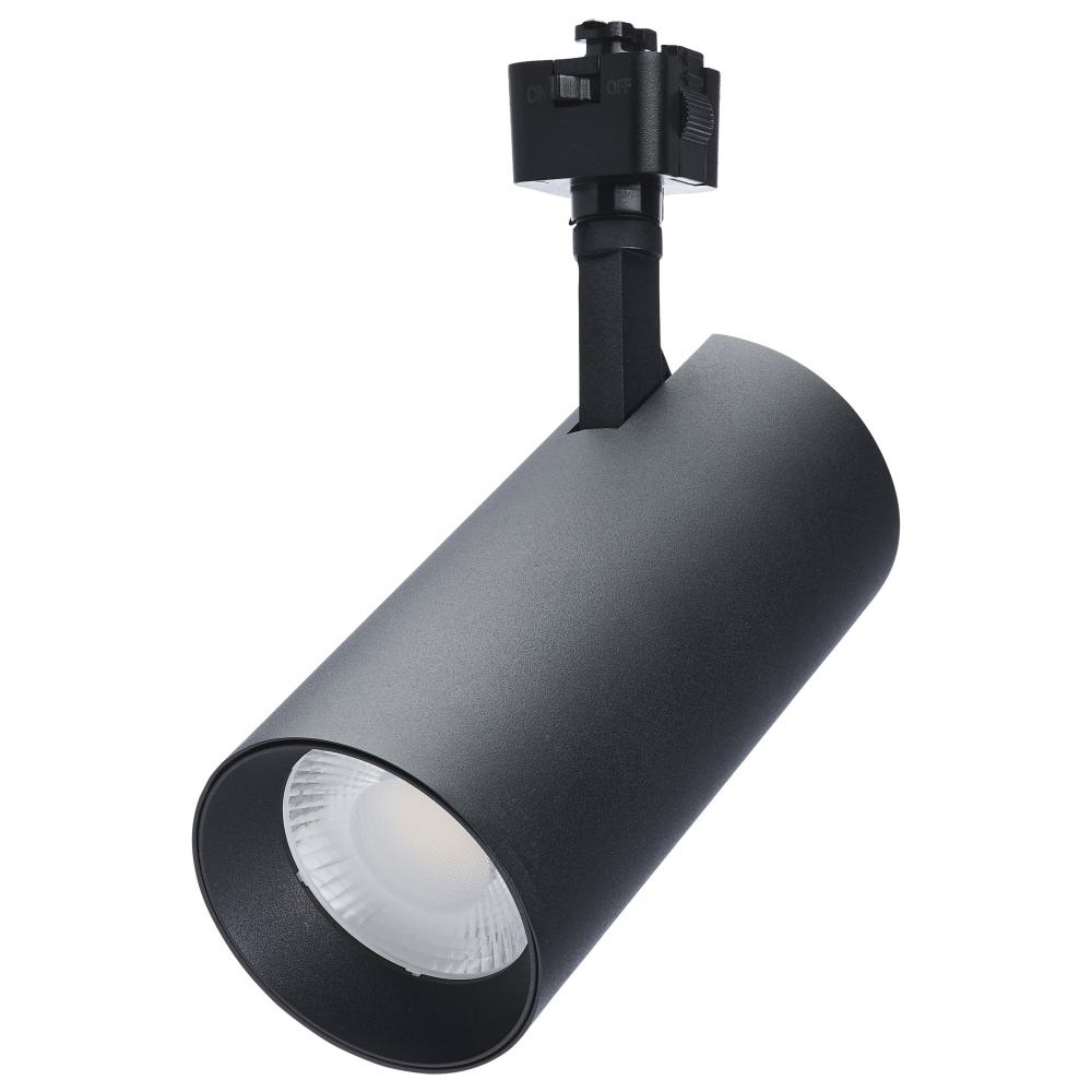 30 Watt LED Track Head; 48 Degree Beam Spread; J-Style Track; 5 CCT Selectable; Matte Black Finish