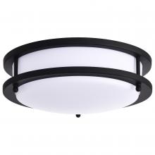 Nuvo 62/1735 - Glamour LED 10 inch; Flush Mount Fixture; Black Finish; CCT Selectable 3K/4K/5K
