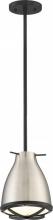Nuvo 62/861 - Thrust - Small LED Pendant; Brushed Nickel / White Accent Finish