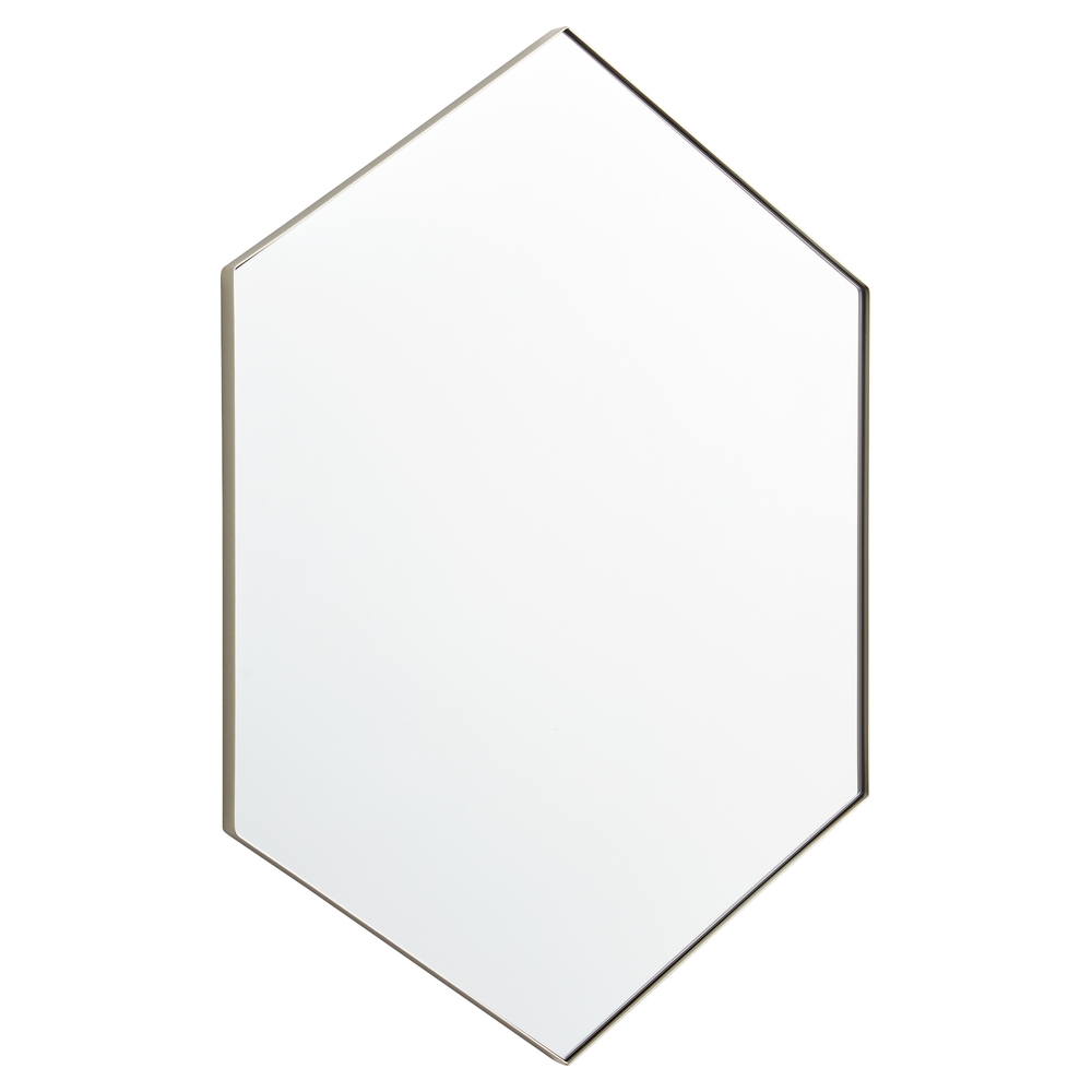 24x34 HEXGN  MIRROR - SLV