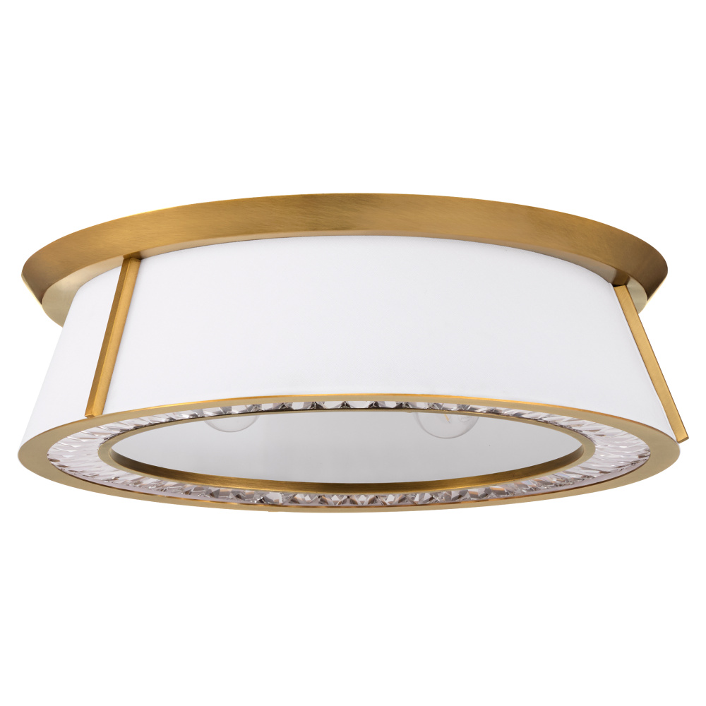 GORHAM 22&#34; FLUSH MOUNT - BRUSHED BRASS