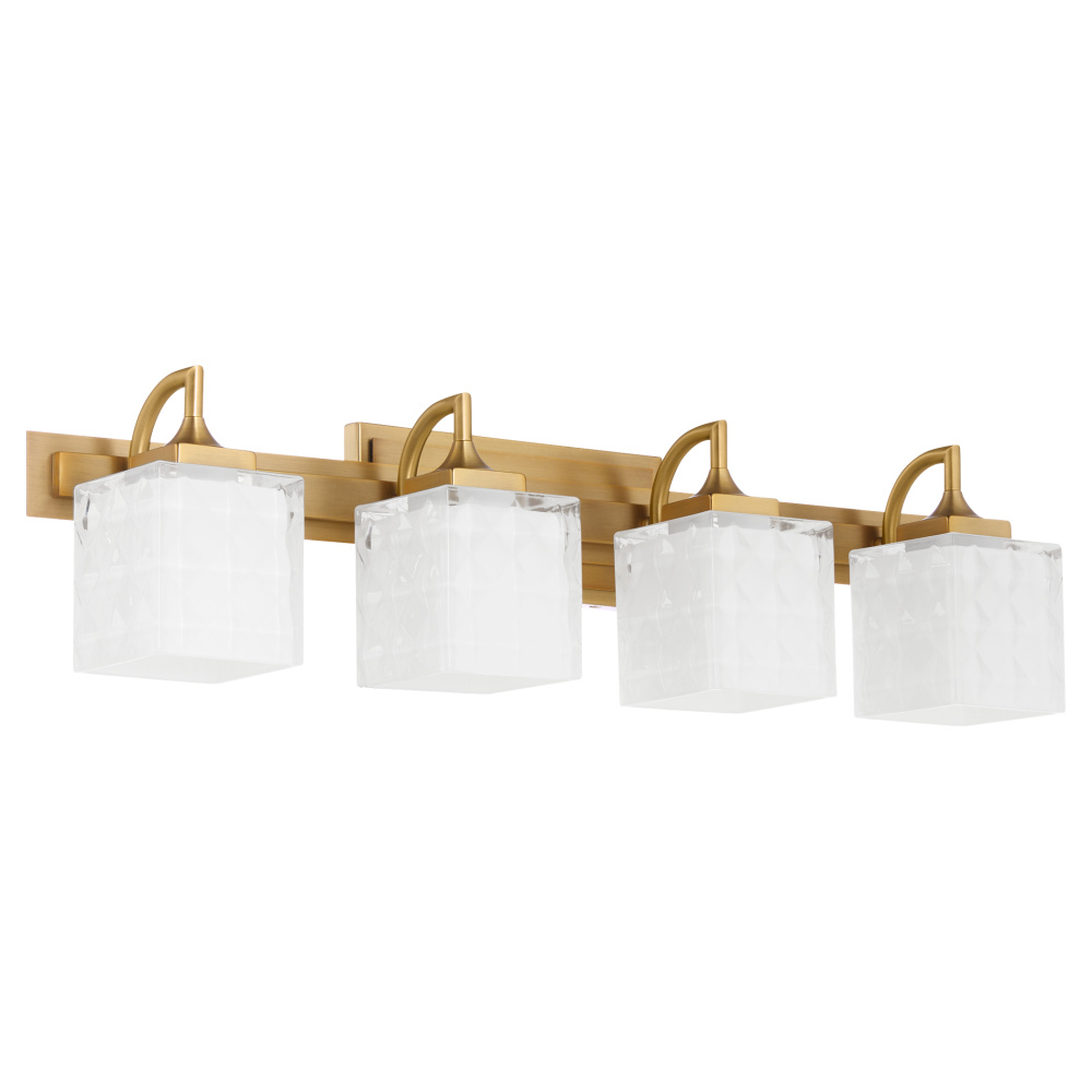 DIAMONTE 4 LIGHT VANITY - BRUSHED BRASS
