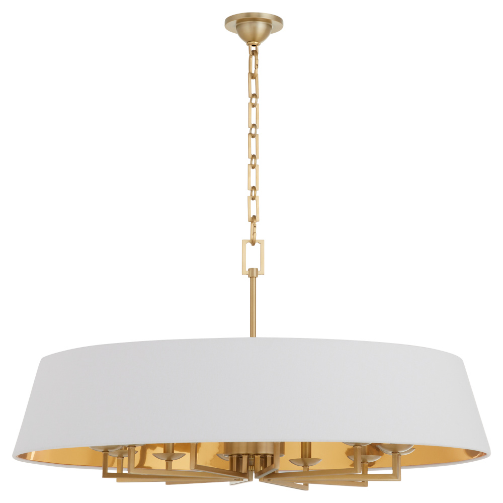 KARNES 36&#34; 12 LIGHT PENDANT - AGED BRASS