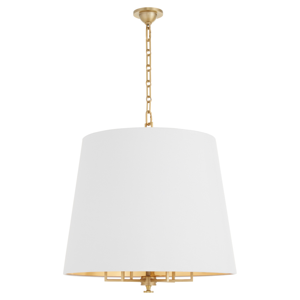 KARNES 26&#34; 6 LIGHT PENDANT - AGED BRASS