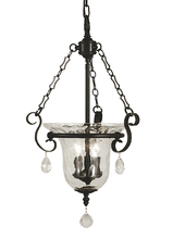 Framburg 2917 BN - 3-Light Brushed Nickel Carcassonne Foyer Chandelier