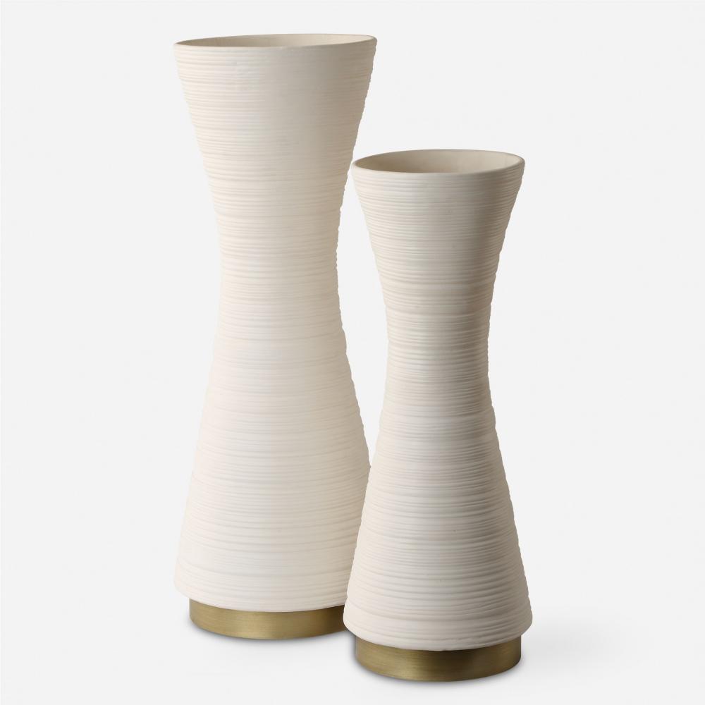 Uttermost Ridgeline White Vases Set/2