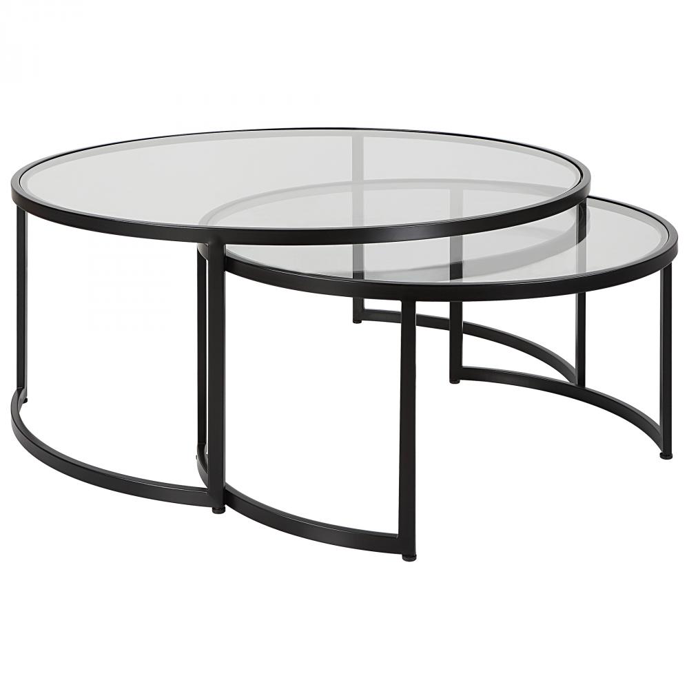 Uttermost Rhea Black Nesting Coffee Tables Set/2