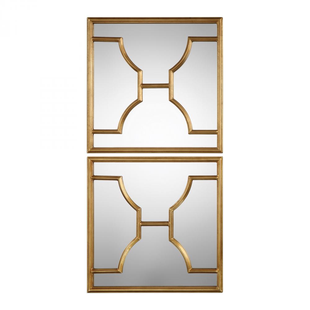 Uttermost Misa Gold Square Mirrors Set/2