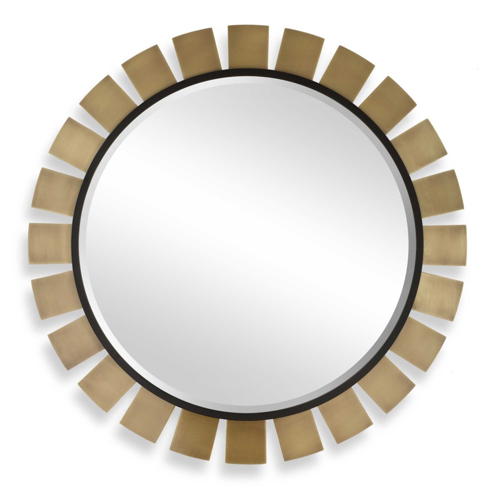 Uttermost Toluca Round Brass Mirror