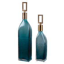 Uttermost 20076 - Uttermost Annabella Teal Glass Bottles Set/2