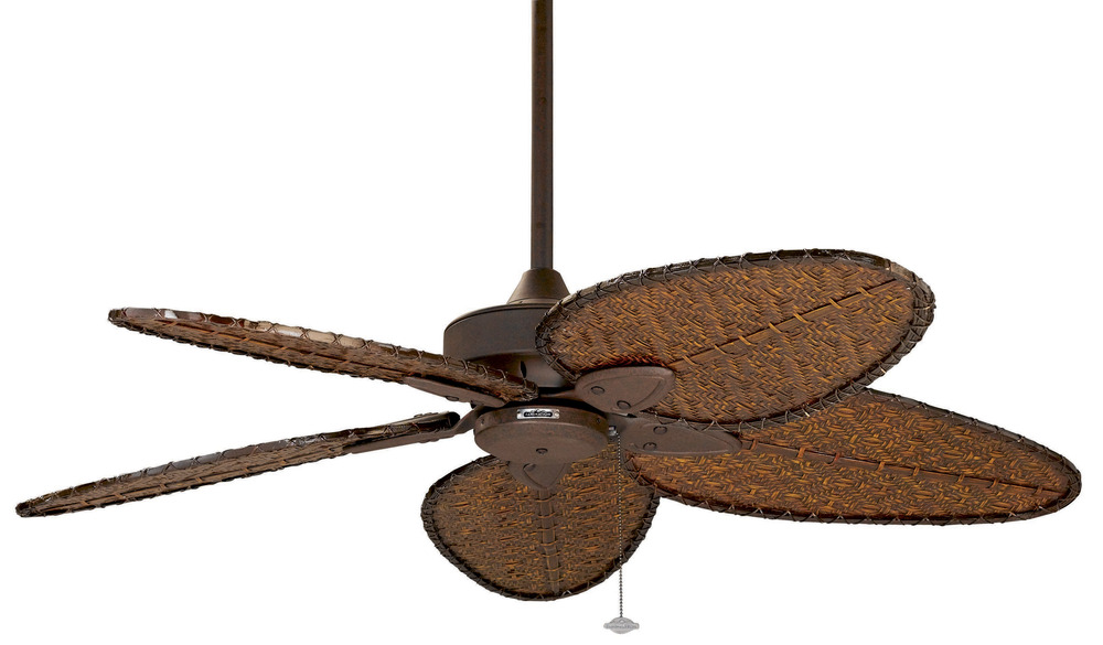 Windpointe 52 inch Indoor/Outdoor Ceiling Fan - Rust with Antique Narrow Oval blades