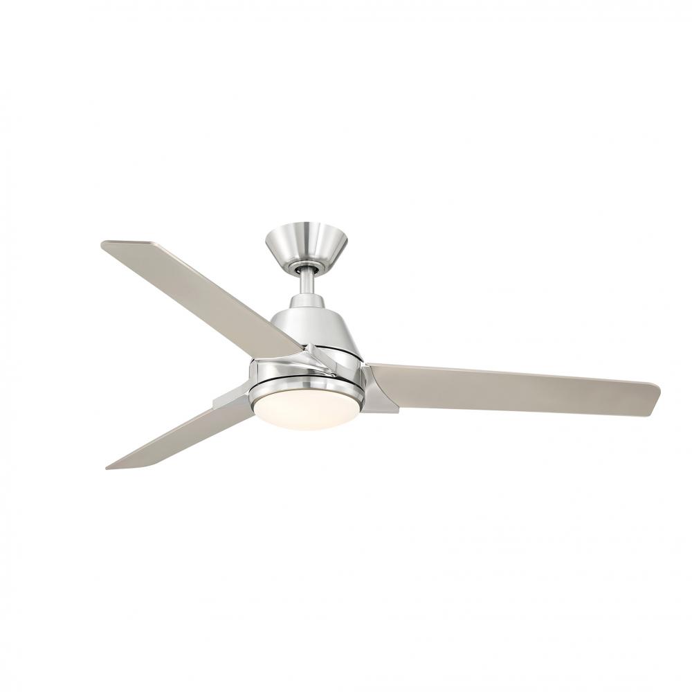 Pyramid 52 inch Indoor/Outdoor Ceiling Fan with LED Light Kit - Brushed Nickel