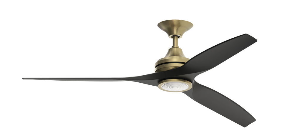 Spitfire Indoor/Outdoor Ceiling Fan AC Motor- Brushed Satin Brass