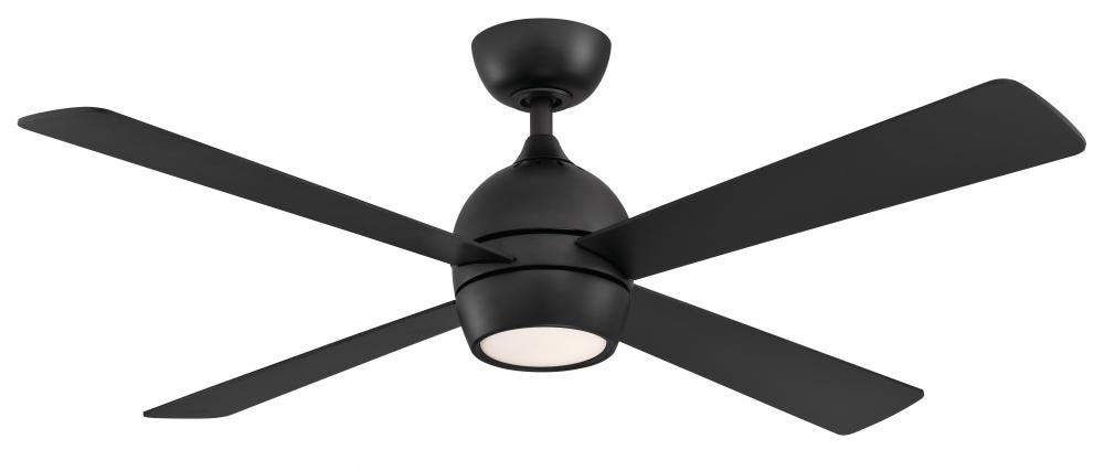Kwad 52 inch Indoor Ceiling Fan with LED Light Kit - Black