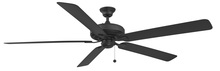Fanimation FP9072BLW - Edgewood 72 inch Indoor/Outdoor Ceiling Fan - Black with Black blades