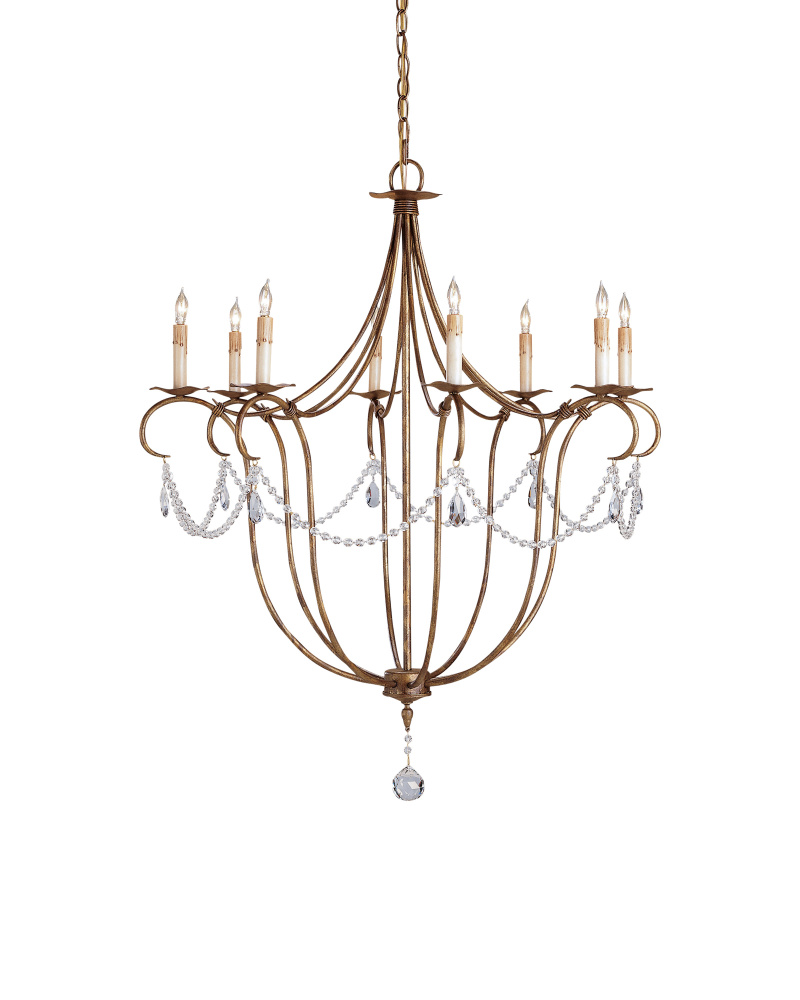 Crystal Lights Large Gold Chandelier
