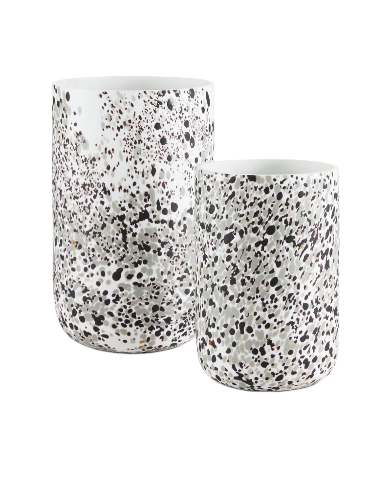 Pari White Confetti Vase Set of 2