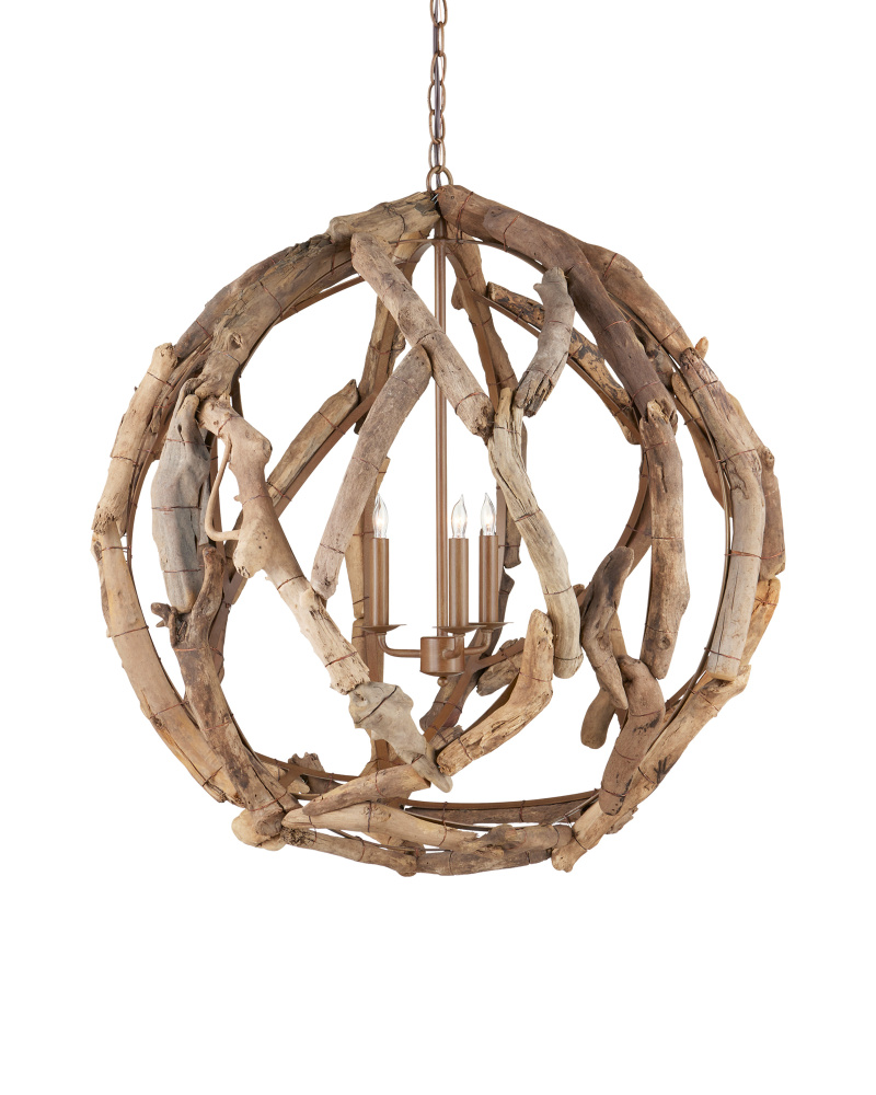Driftwood Orb Chandelier
