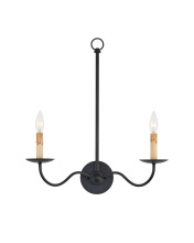 Currey 5000-0265 - Saxon Double-Light Black Wall Sconce