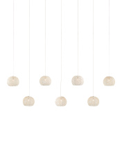 Currey 9000-1066 - Piero White 7-Light Linear Multi-Drop Pendant