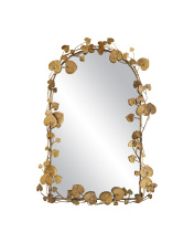 Currey 1000-0115 - Vinna Arch Brass Leaves Mirror